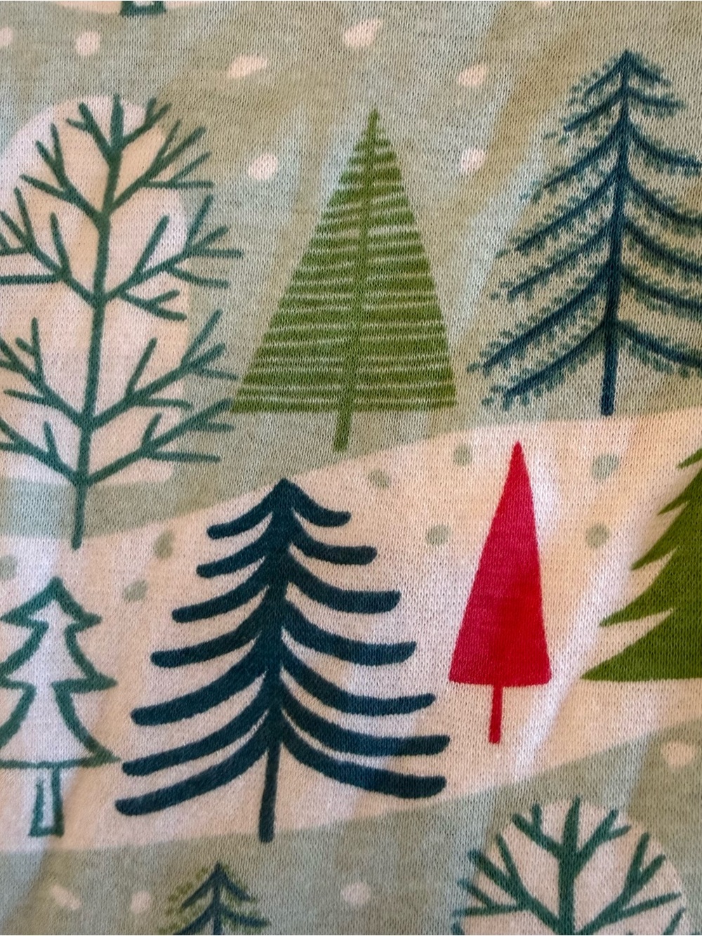 Honest Company Organic Cotton Women’s Medium Pajama Set Christmas Feeling Pine - Picture 4 of 11